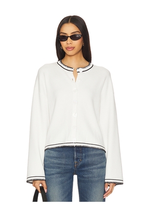 SNDYS Daphne Cardigan in White. Size XL. Also in XS, XXL.