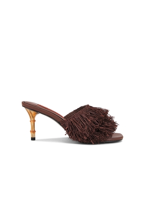 SIMONMILLER Fringe Playa Bamboo Heel in Chocolate. Size 38. Also in 39.