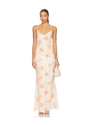 Runaway The Label Niyah Maxi Dress in Nude. Size L. Also in S, XS.
