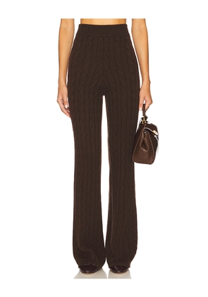 Soft Goat Cable Knit Pants in Brown. Size M. Also in S.