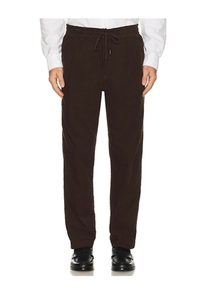 Polo Ralph Lauren Garment Dyed Corduroy Prepster Pleated Pant in Brown. Size S. Also in XL/1X.