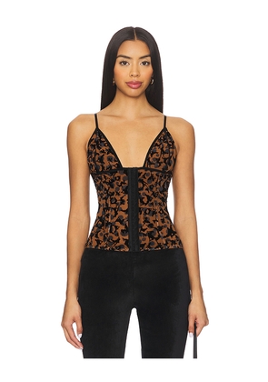 POSTER GIRL Doll Top in Brown. Size M. Also in S, XS.