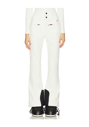 Perfect Moment Aurora High Waisted Ski Pant in White. Size L. Also in M, S.