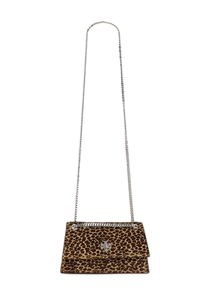 Tory Burch Turnlock Calf Hair Mini Bag in Brown.