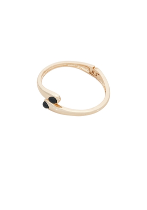 petit moments Thin Stone Livorno Cuff in Black,Metallic Gold.