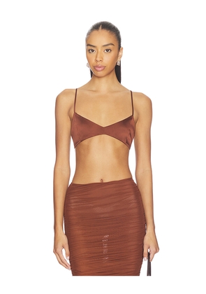 SEROYA Courtney Bralette in Brown. Size L. Also in M, S, XS, XXS.