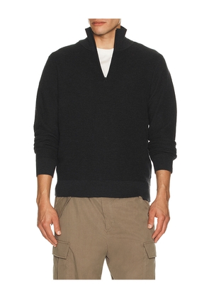 Rag & Bone Joel Merino Half Zip Sweater in Charcoal. Size L. Also in S, XL/1X.