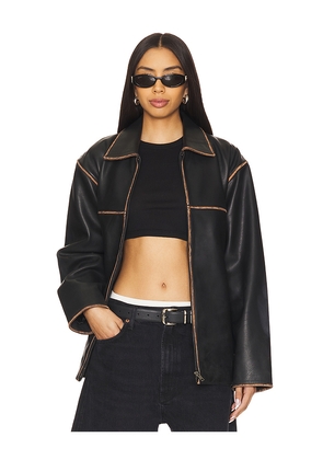 Worn Vintage Faded Jacket in Black. Size L. Also in XL.