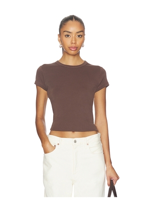 St. Agni Organic Cotton Baby Tee in Brown. Size L. Also in M, S, XL, XS, XXS.