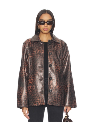 WeWoreWhat x REVOLVE Button Front Jacket in Brown. Size L. Also in M, S, XL, XS, XXS.