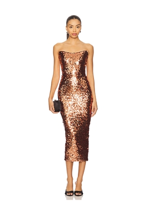 Zhivago Aelita Dress in Metallic Bronze. Size 10. Also in 2.
