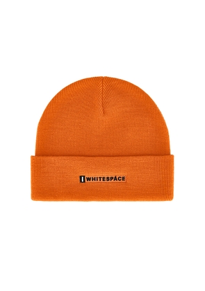 Whitespace Cashmere Knit Beanie in Orange.