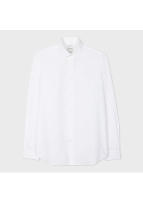 Paul Smith Tailored-Fit White Cotton 'Artist Stripe' Cuff Shirt