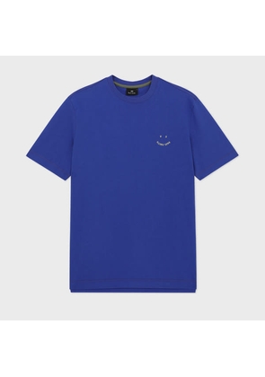 PS Paul Smith Blue 'Happy' Piece Dyed T-Shirt