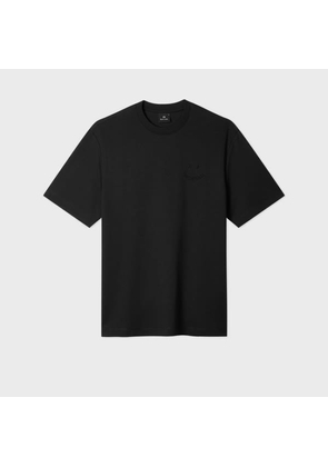 PS Paul Smith Casual-Fit Black Embossed 'Happy' T-Shirt