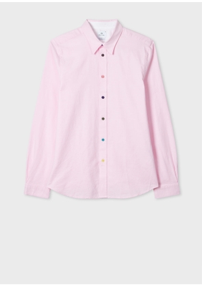 PS Paul Smith Tailored-Fit Pink Organic-Cotton Multicolour Button Oxford Shirt