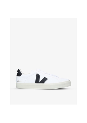 Mens Veja Men's Campo Leather and Coated-Canvas Low-Top Trainers