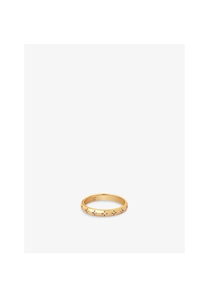 Womens Astrid & Miyu Cosmic Star Sterling Silver and Cubic Zirconia Ring