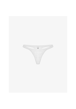 Womens Cou Cou Intimates Pointelle Mid-Rise Cotton Thong