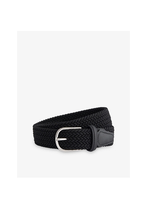 Mens Andersons Woven Elastic and Leather Belt