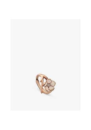 Womens Shaun Leane Cherry Blossom Rose Gold-Plated Vermeil and Diamond Ring