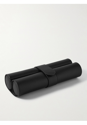 Smythson - Panama Cross-Grain Leather Chess Set - Men - Black