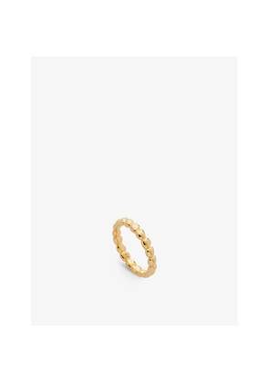 Womens Monica Vinader Nura Teardrop 18ct Yellow Gold-Plated Vermeil Sterling-Silver Eternity Ring