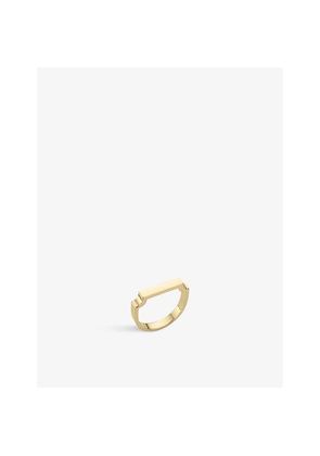 Womens Monica Vinader Signature 18ct Yellow-Gold Plated Vermeil On Sterling-Silver Ring