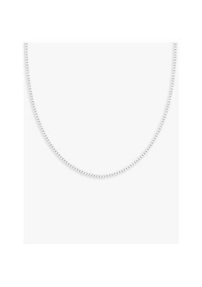 Womens Astrid & Miyu Tennis Rhodium-Plated Sterling-Silver and Zirconia Chain Necklace