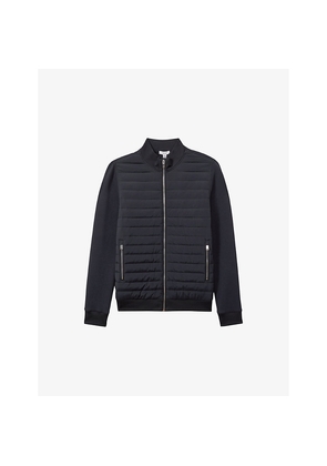Mens Reiss Freddie Hybrid Regular-Fit Quilted Cotton Jacket