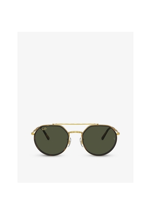Ray-Ban Rb3765 Irregular-Frame Metal Sunglasses