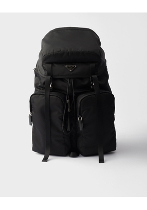 Re-Nylon and Saffiano leather backpack