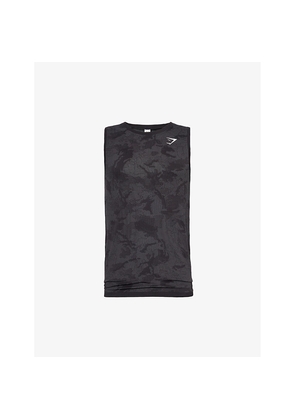 Mens Gymshark Geo Seamless Logo-Print Polyester-Blend Tank Top