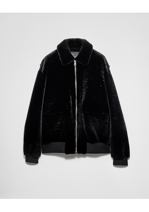 Shearling bomber jacket