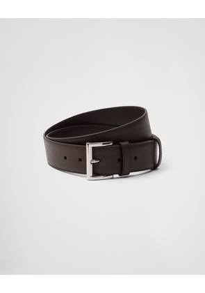 Saffiano leather belt