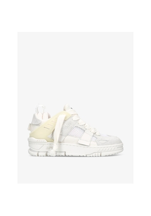 Womens Axel Arigato Area Patchwork Leather and Woven Mid-Top Trainers