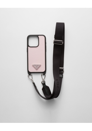 Saffiano leather cover for iPhone 15 Pro