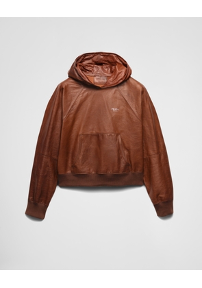Leather hoodie