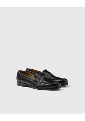 Brushed leather loafers