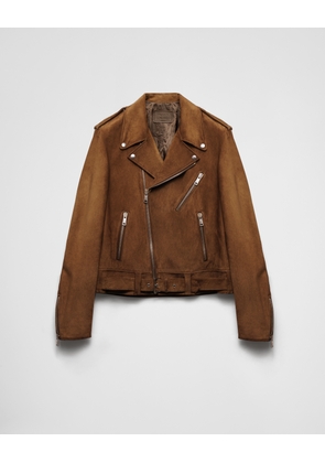 Suede biker jacket