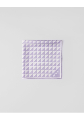 Printed silk twill scarf 55x55