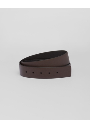 Reversible Saffiano leather belt strap
