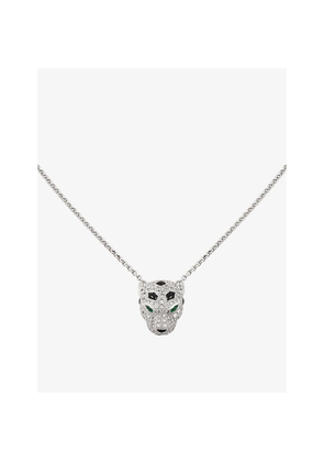 Panthère De Cartier 18ct White-Gold, 1.14ct Diamond, Emerald and Onyx Necklace