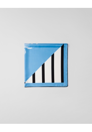 Printed silk twill scarf 90x90