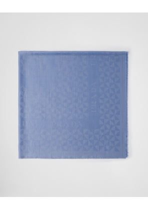 Wool, silk, cashmere and Lurex jacquard shawl