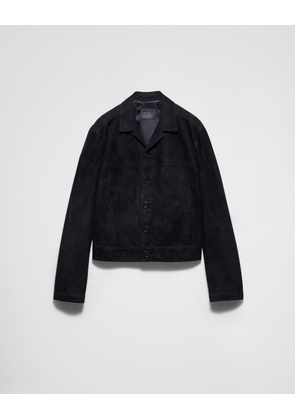 Suede blouson jacket