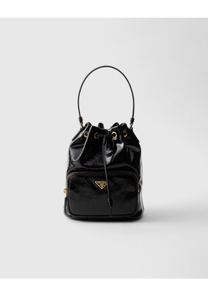 Prada Duet naplak patent leather bucket bag