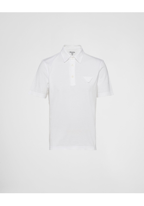 Short-sleeved cotton polo shirt