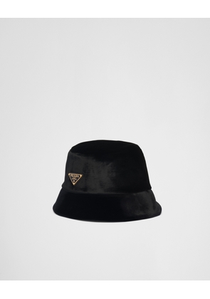 Velvet bucket hat