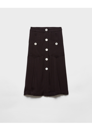 Sablé satin skirt